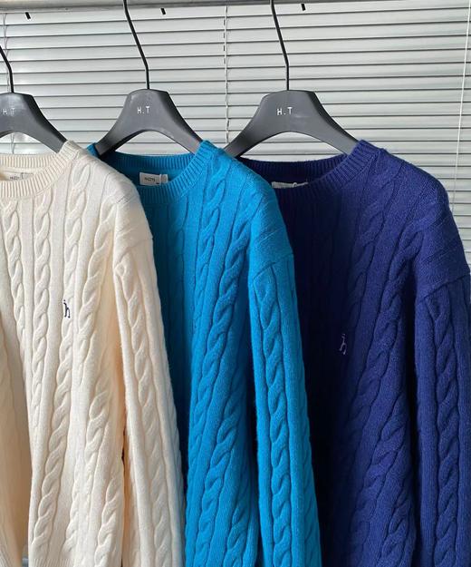 F013013春秋季新品男士圆领绞花羊毛针织衫 商品图8