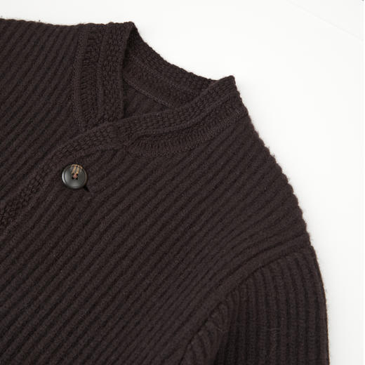 ROMI STUDIO“意式匠心”100羊毛中古柳条纹毛织大衣外套RWCWWT6646 商品图2