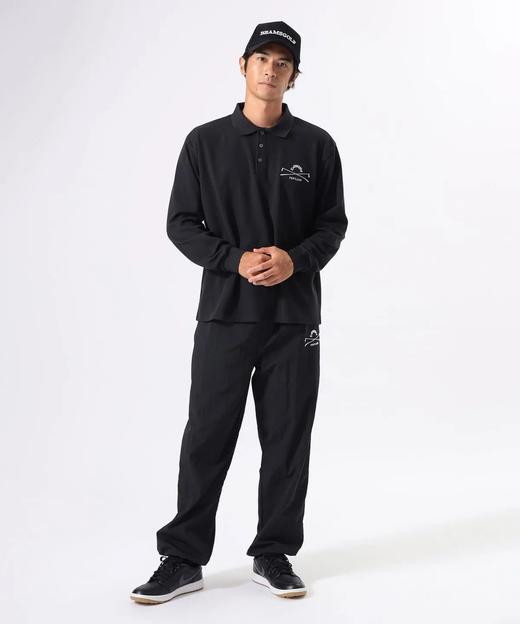 BEAMS GOLF 男款  JONES联名款 秋冬抓绒弹力长袖上衣华夫格Polo衫 商品图5