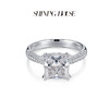 【预售】ShiningHouse[培育] 18k金钻石戒指 公主方形2克拉钻人工真钻人造钻石K金戒指时尚钻石戒指悦己送礼臻选【此商品不支持7天无理由退货退款】预计3日发货 商品缩略图1
