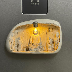 河南洛阳文创平替同款 龙门石窟冰箱贴 可发光佛像立体浮雕