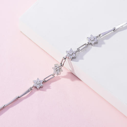 ZGHJYSL541 中国黄金China Gold 925银手链时尚花月夜银手链银饰 商品图2