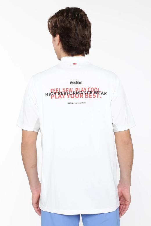 PING 高尔夫男士 夏季新款 字母印花立领透气舒适短袖T恤 商品图3