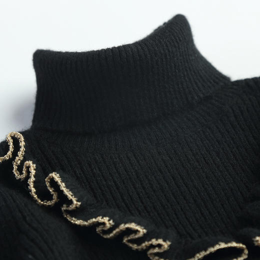 PALUOPO/PL 100%山羊绒 两翻领抽条童衫E21971T-B/约重190g帕罗 商品图11