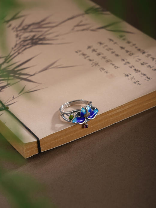 子佩集【莲华嘉瑞】银S925戒指【JZ01276】仿古珐琅彩2601 商品图5