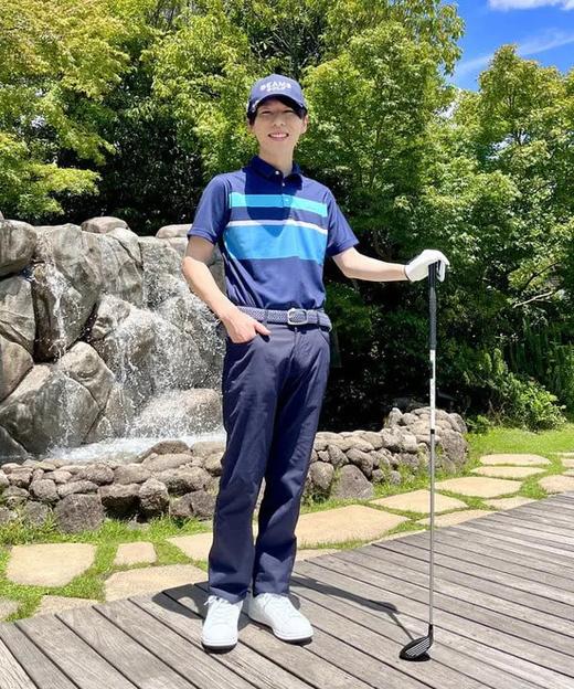 BEAMS GOLF 男款 春夏薄款斜纹编织七口袋速干弹力舒适长裤 防紫外线 商品图7