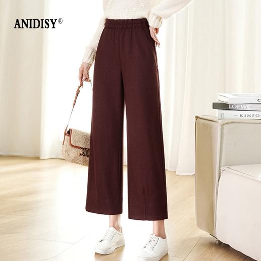 高腰松紧腰毛呢加厚直筒九分山本裤 商品图2