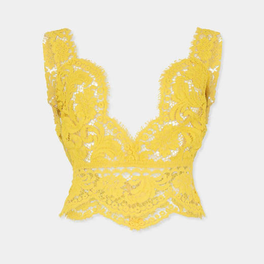 DSQUARED2 女士索菲蕾丝背心 黄色 S75NC1134 S53834 171 商品图0