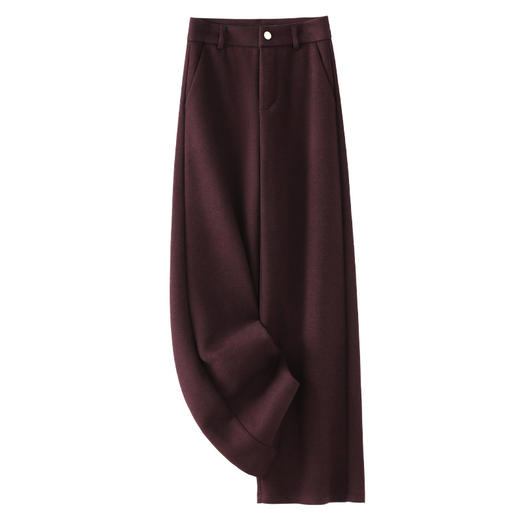 【甄选面料❗️舒适耐穿】灰色毛呢休闲阔腿裤女2025秋冬款新款窄版宽松显瘦百搭糯米直筒裤。jc 商品图1