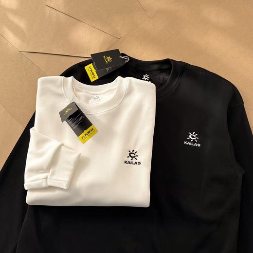 F013019圆领胸口刺绣logo加绒卫衣上衣男女同款 商品图6