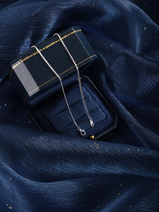 子佩集【瀚海凝光】银S925套链【PM2270-XF】项链培育宝石帕拉伊巴蓝碧玺2601 商品图5