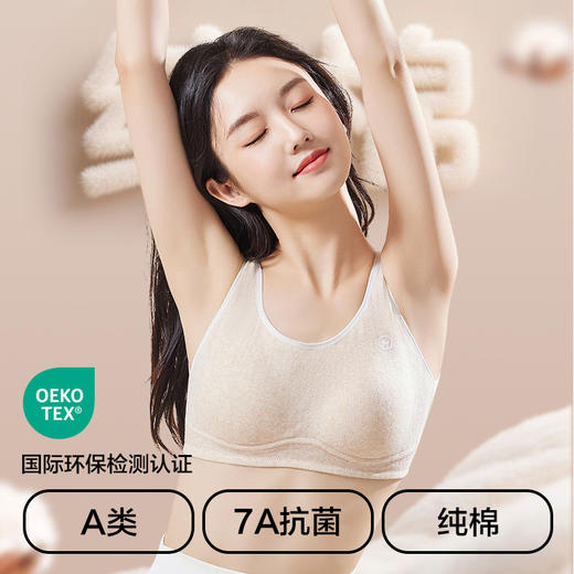 【减压高弹❗️天然健康透气】纯棉彩棉大童学生舒适胸罩二三阶段中学生少女内衣发育期文胸。jc 商品图3