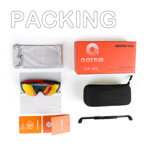 骏誉光华&果凡联名款眼镜SS955马拉松徒步铁三超时无框UV400护眼 商品图4