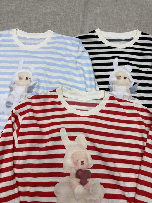 F013026联名2026春季新款刘浩存同款卡通印花条纹针织衫 商品图8