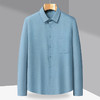 【DX】【100%棉】大依优型大码男装春秋长袖纯棉翻领衬衫全棉商务休闲百搭上衣T恤 商品缩略图2