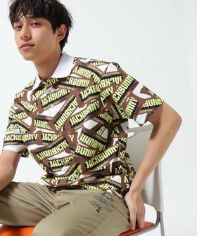 Jack Bunny 男士高尔夫 字母糖果图案透气速干polo领短袖 宽松轻盈