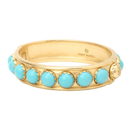 190041474455 汤丽柏琦Tory Burch 女士镶珠复古夹扣手镯 商品图0