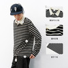 714street条纹提花肌感针织长袖T恤男2026春季复古Polo衫上衣女 商品缩略图2