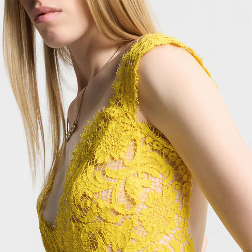 DSQUARED2 女士索菲蕾丝背心 黄色 S75NC1134 S53834 171 商品图4