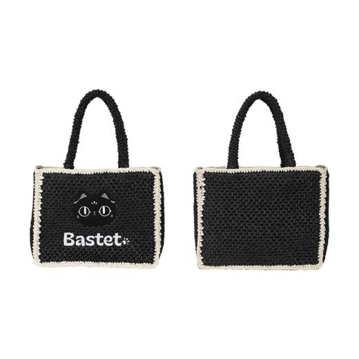 大英博物馆 巴斯特系列 萌猫大容量草编包手拎包 商品图5