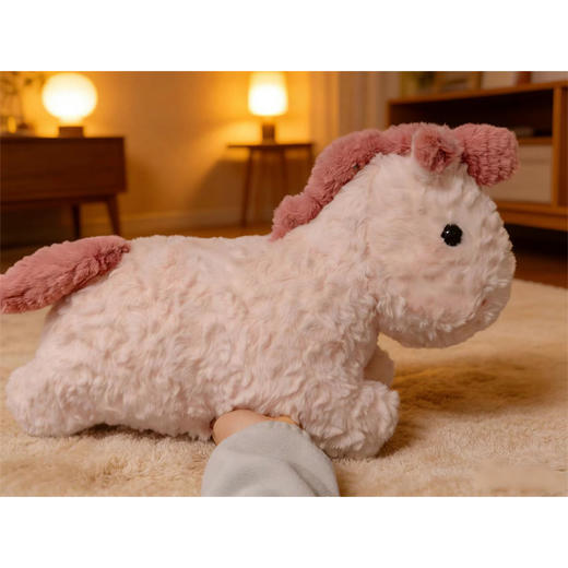 吉祥物暖手抱枕小马新年装饰客厅沙发靠垫小马抱枕-纪念日百货门店同款169147374 商品图1