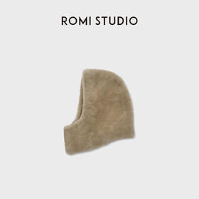 ROMI STUDIO进口西班牙美利奴皮毛一体连帽皮草套脖RWDSPT1909
