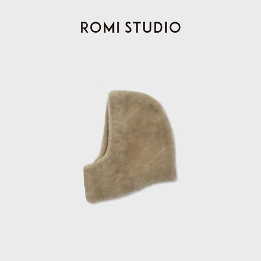 ROMI STUDIO进口西班牙美利奴皮毛一体连帽皮草套脖RWDSPT1909 商品图0