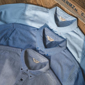 工装优选复古磨毛长袖薄衬衫牛津纺纯棉休闲外穿衬衣打底衫男春