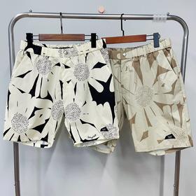Salvage Public Kolepa 男士高尔夫 夏季舒适宽松向日葵印花短裤运动休闲