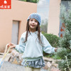 棉果果春季新品女童针织复合蓝色翻领套头卫衣M122180226113 商品缩略图0