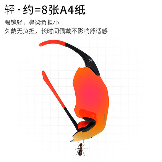 果凡&gemkwa骏誉光华ss7288联名款运动眼镜马拉松户外防护眼镜 商品图4