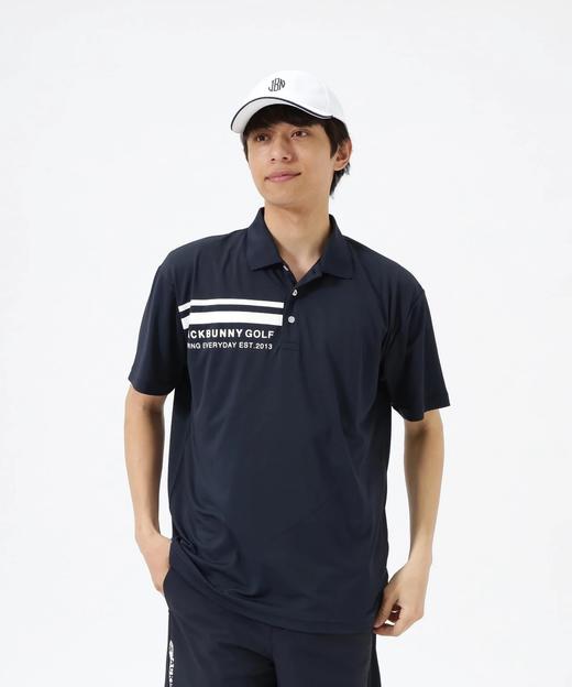 Jack Bunny 高尔夫男士 线条logo印花速干透气polo领短袖衬衫 商品图7