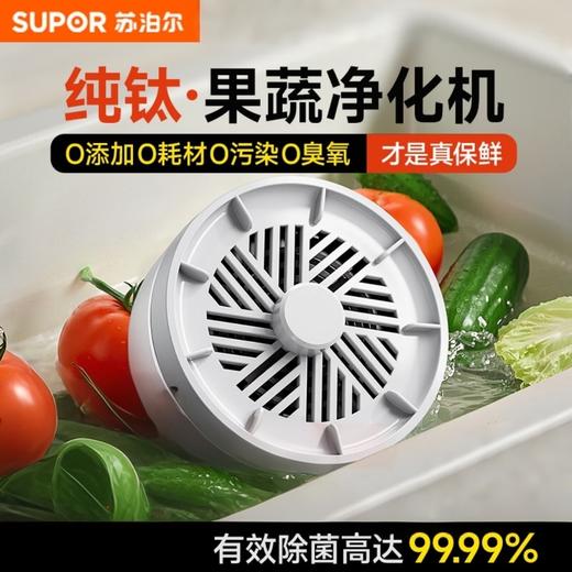 苏泊尔果蔬净化机 食材净化器水果蔬菜肉类谷物多功能清洗器 蓝光杀菌去农残无线便携式洗菜机 清洗神器 【旗舰升级款】升级数显丨四大模式切换GS20 商品图1