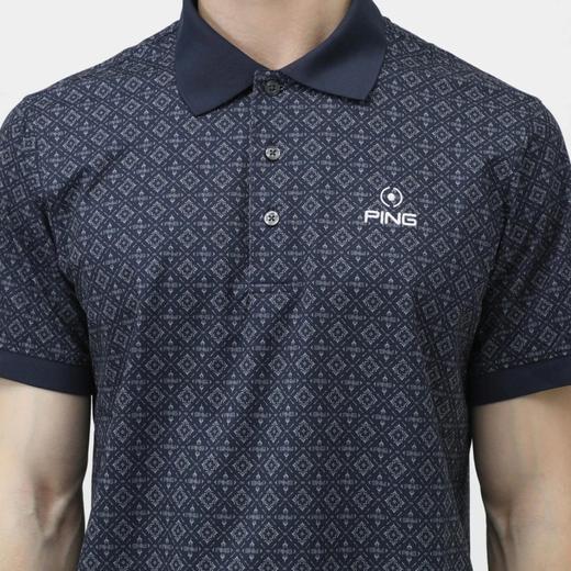 PING 高尔夫男士 春夏速干透气 高弹力网眼短袖Polo衫T恤 商品图7