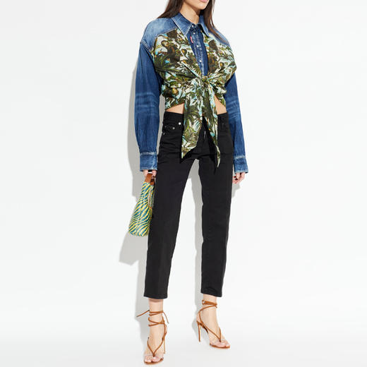 DSQUARED2 女士 Jenna 修身牛仔裤 黑色 S75LB1162 S39781 900 商品图4