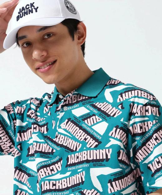 Jack Bunny 男士高尔夫 字母糖果图案透气速干polo领短袖 宽松轻盈 商品图7