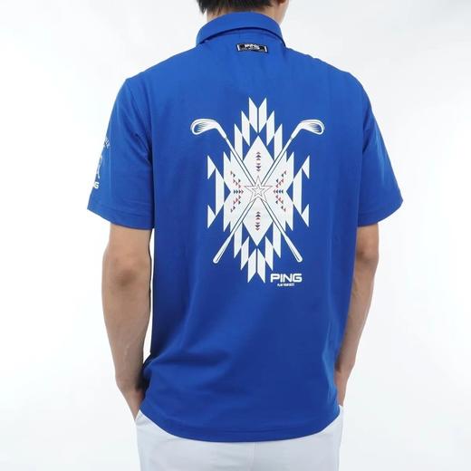 PING 高尔夫男士 夏季网眼透气 运动休闲polo领短袖T恤 商品图3