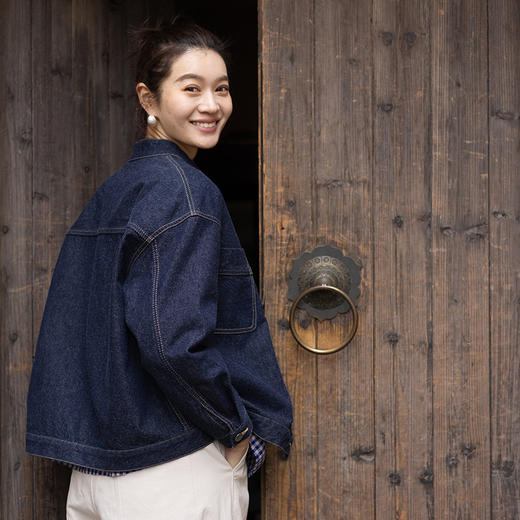 绽放065朵/ 春野牛仔短外套·纯棉色织牛仔夹克2026新款休闲外套 商品图2