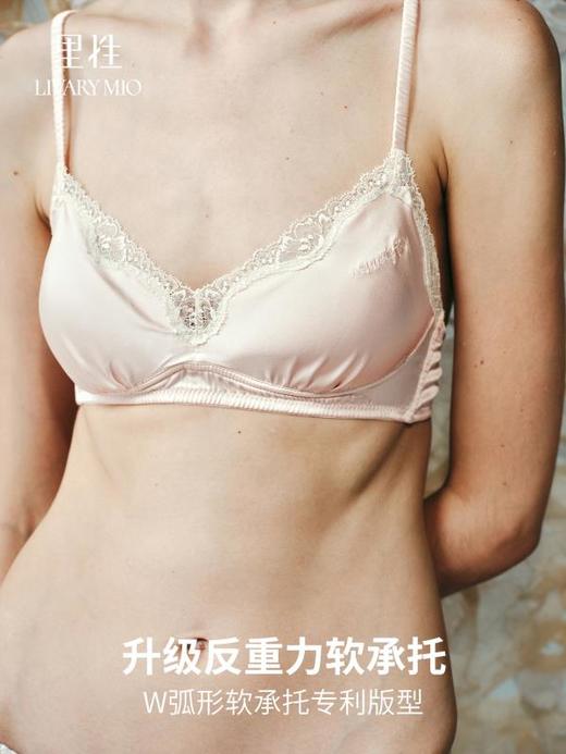 里性 LIVARY MIO宣言-蕾丝真丝拼接法式刺绣无钢圈内衣女薄款文胸 商品图1