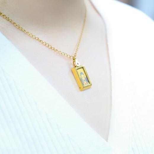 热卖中！！顺丰发货！【普陀山官方授权出品】《福佑平安》小金砖普贤吊坠 含10mg999足金 商品图1