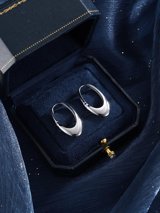 子佩集【时光漫溯】银S925耳环【FYE-1472】时尚扣环圆圈2601 商品图4