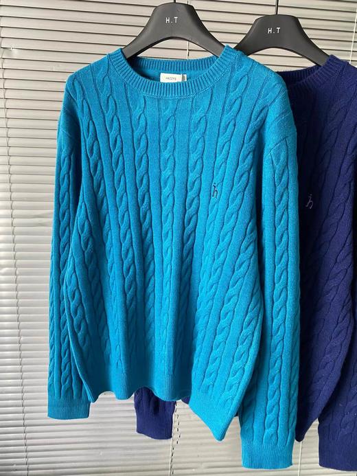 F013013春秋季新品男士圆领绞花羊毛针织衫 商品图3