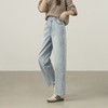 【浅蓝色-薄绒-哈伦裤】逸阳初春浅色加厚植绒显瘦九分裤小个子牛仔裤7227 商品缩略图7