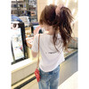 <曾小咸推荐>韩系白色圆领短袖t恤女上衣 商品缩略图3