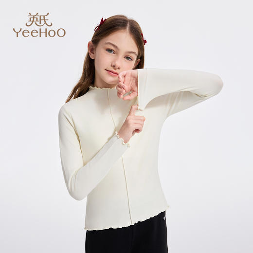 【英氏】【110-170】女童保暖半高领打底衫 商品图0