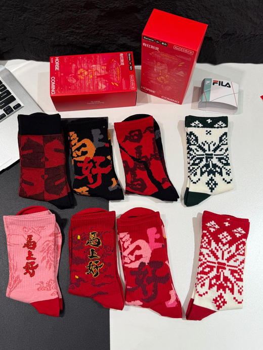 蕉内红色马年限定情侣袜子3双礼盒012805 商品图3