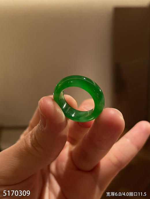 艳绿扳指【5170309】圈口11.5~具体价格微信咨询 商品图5