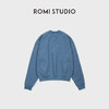 ROMI STUDIO“雾霾蓝”全棉宽松廓形低饱和圆领套头卫衣 RWDSS82238 商品缩略图1