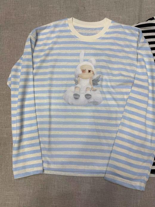 F013026联名2026春季新款刘浩存同款卡通印花条纹针织衫 商品图12