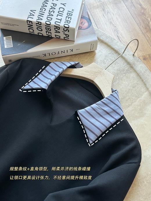 三C同款26春套头翻领上衣+直筒高腰半身裙两件套 商品图11